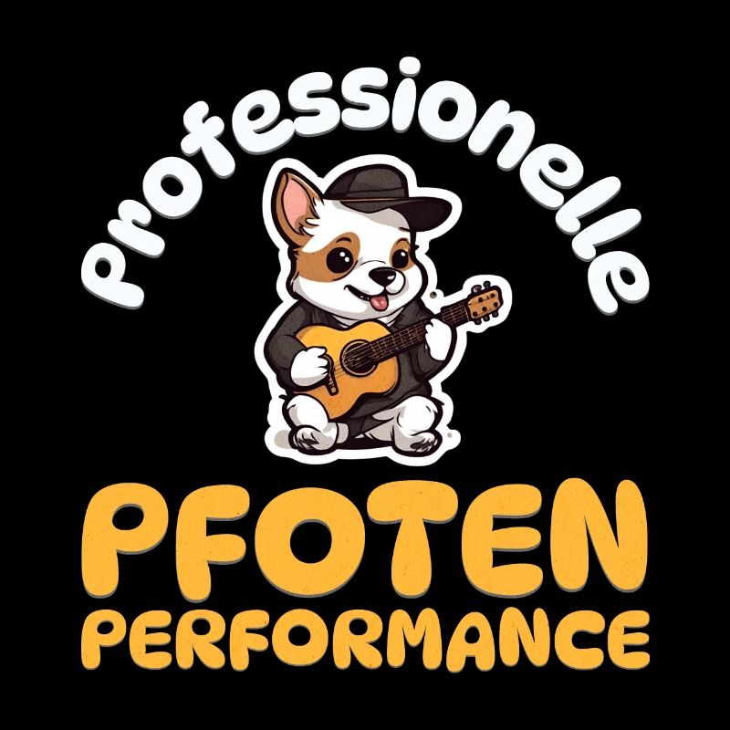 Professionelle Pfoten Performance - Hunde Gitarre