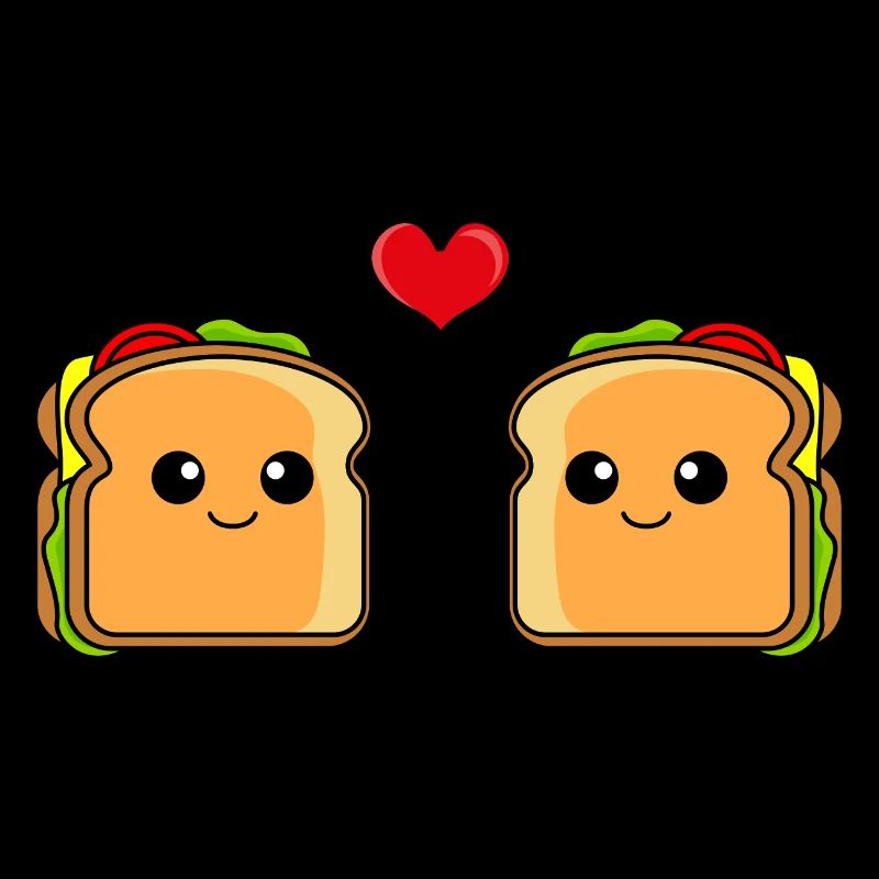 Sandwich Comic Paar Liebe