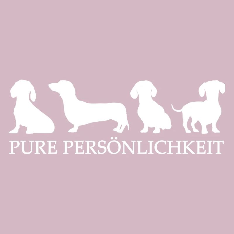 Silhouettes de teckels avec dicton de teckel