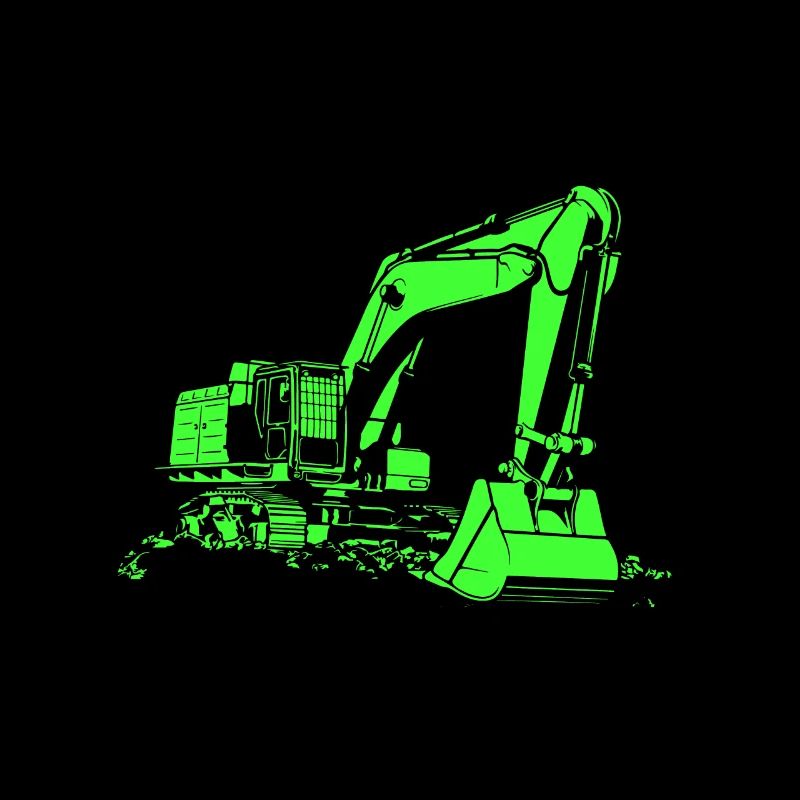 Bagger Baggerfahrer Baggern Spruch