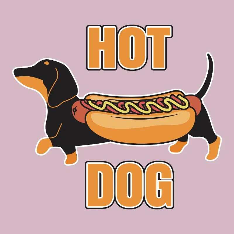 Conception drôle de teckel de hot-dog