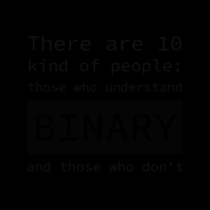 There are 10 kind of people: binary