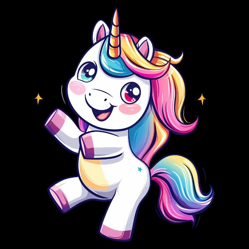 Süßes tanzendes Einhorn