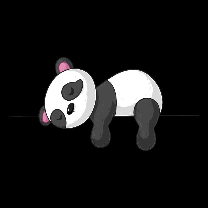 Schläfriger Comic Panda