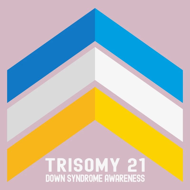 Conscience des trois flèches chromosomiques du syndrome de Down