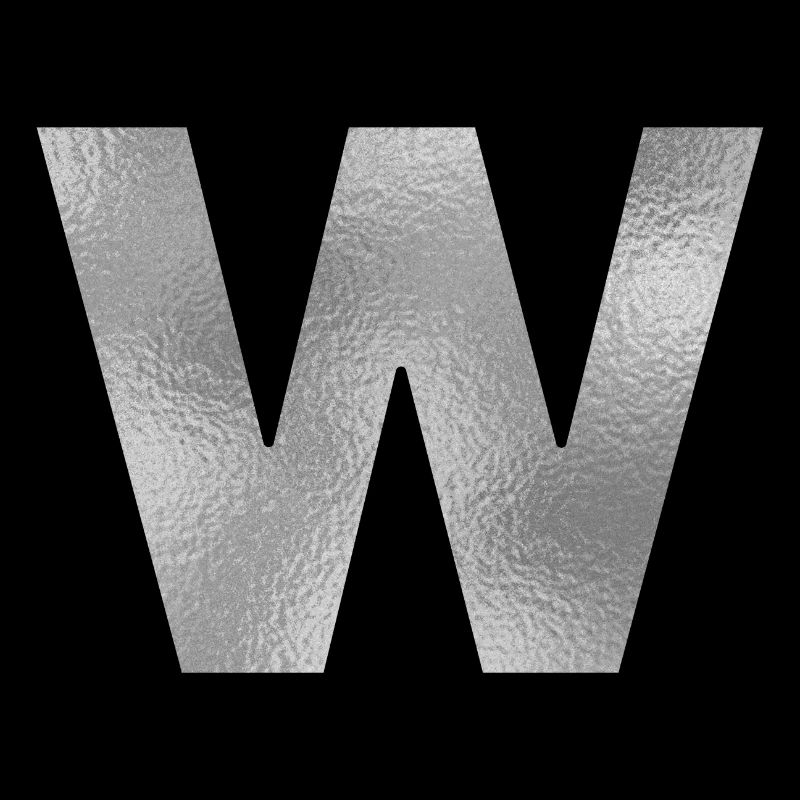 Buchstabe W Silber