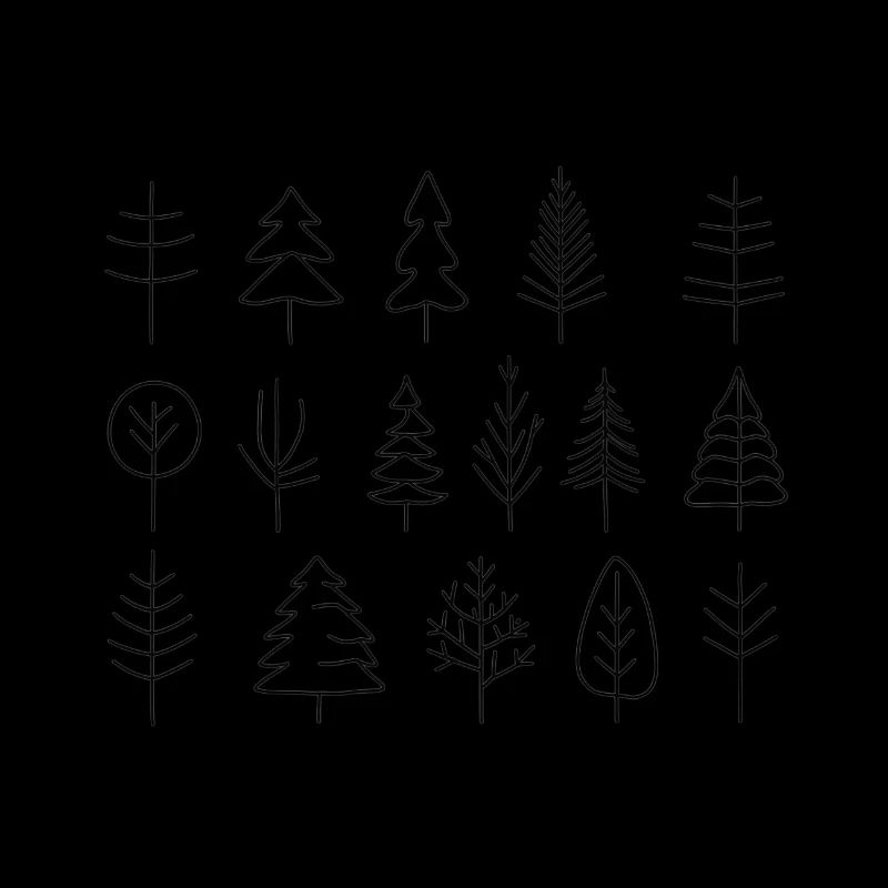 Abstrakte Baum-Kollektion