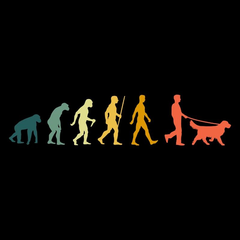 Golden Retriever Evolution propriétaire de chien rétro