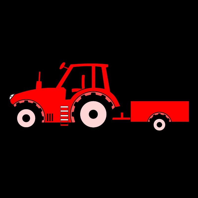 Tractor with trailer red