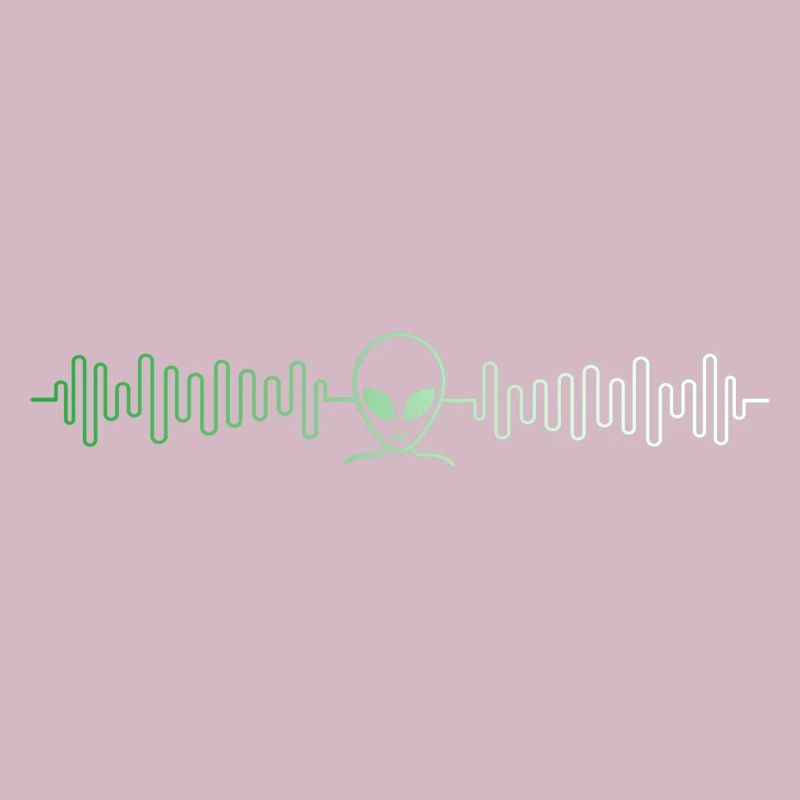 Alien science fiction nerd space heartbeat