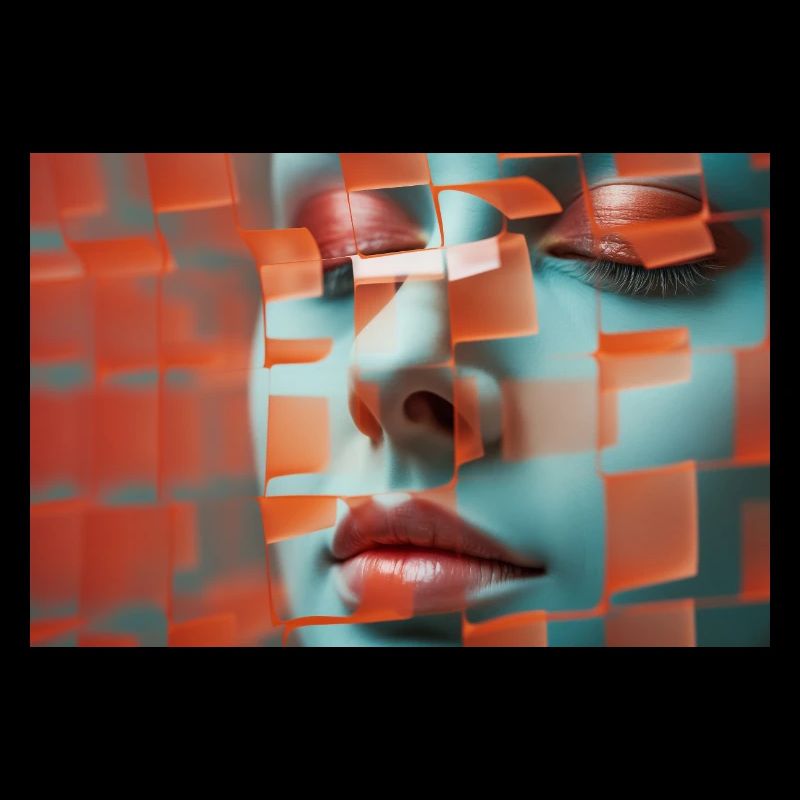 Visage pixélisé et identité cachée.