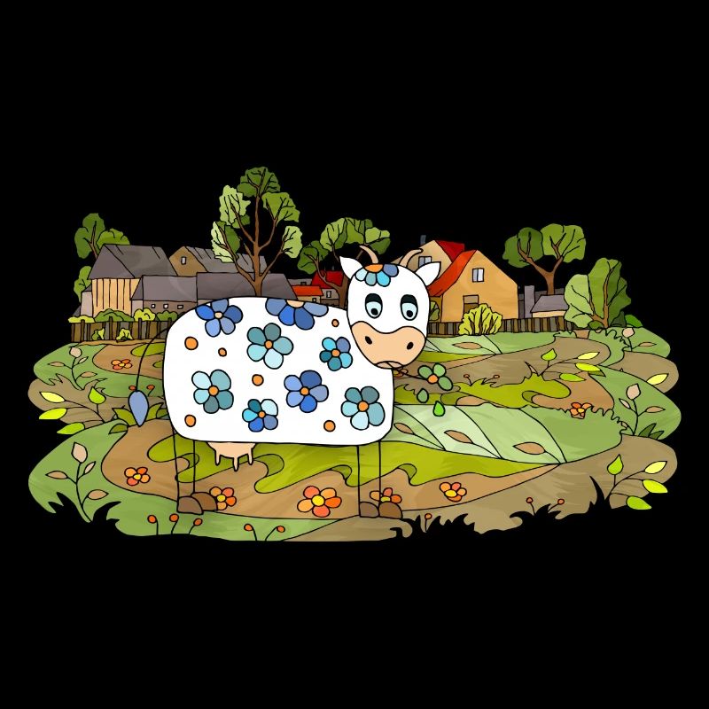 Landschaft mit einer Kuh