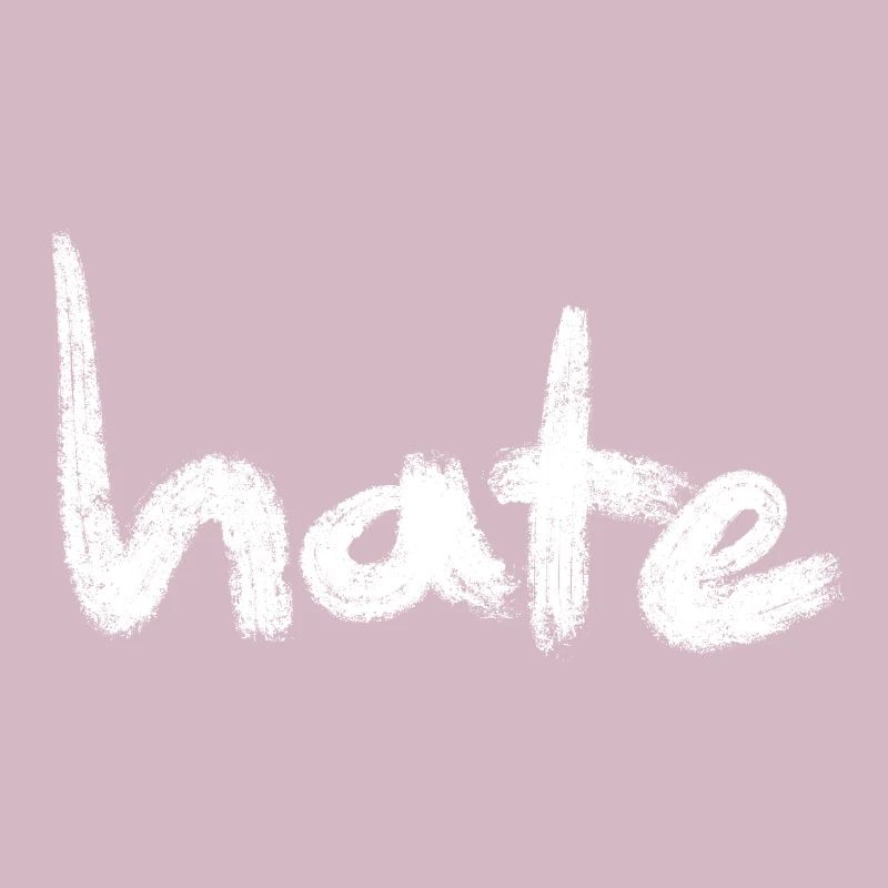 Hate Text blanc