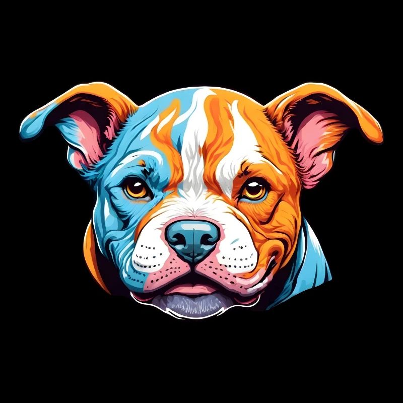 Boxer Chiens Chiot Logo Coloré