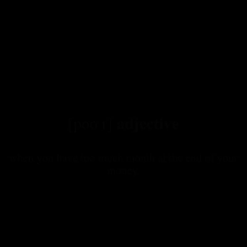 Poor | arm Definition Dictionary