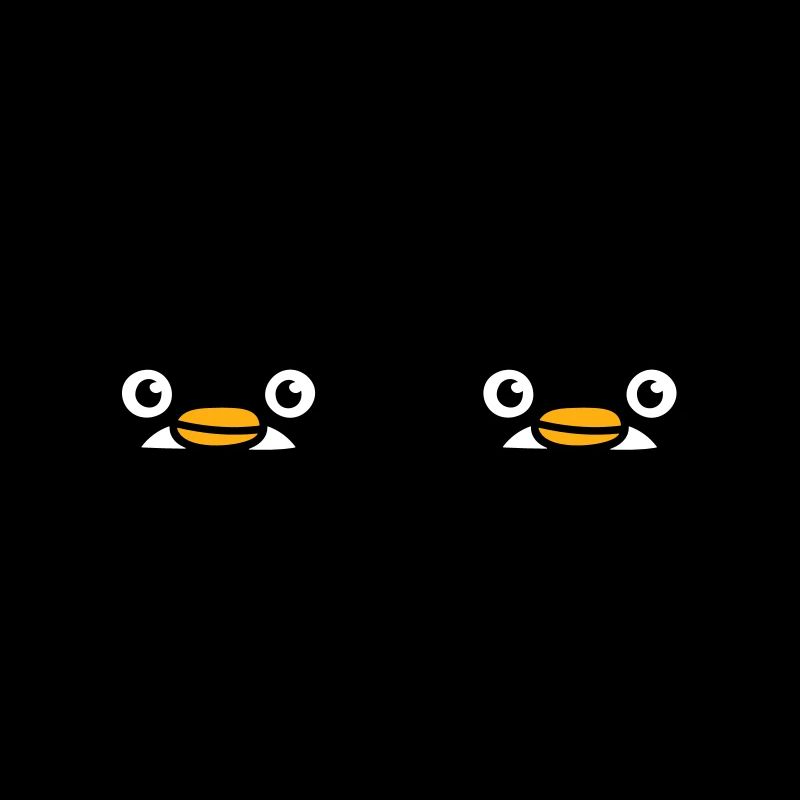 2 Pinguine Freunde gucken hinter Mauer hervor Team