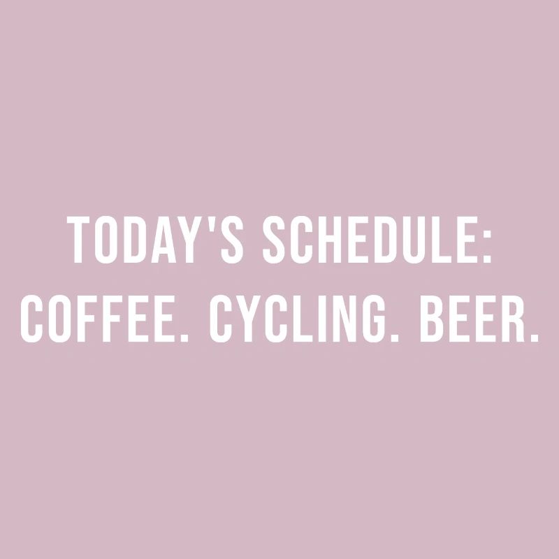Das heutige Programm - Kaffee, Radfahren und Bier