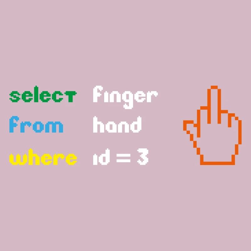 Funny SQL Query: 8-Bit Middle Finger for Geeks