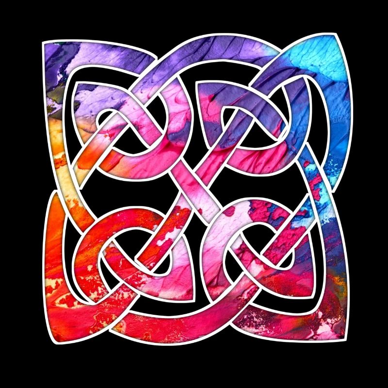 Conception de noeud celtique coloré