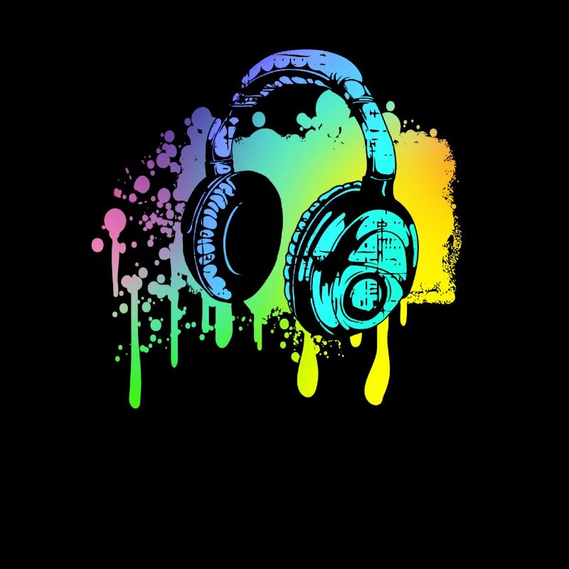 Bunter DJ Kopfhörer