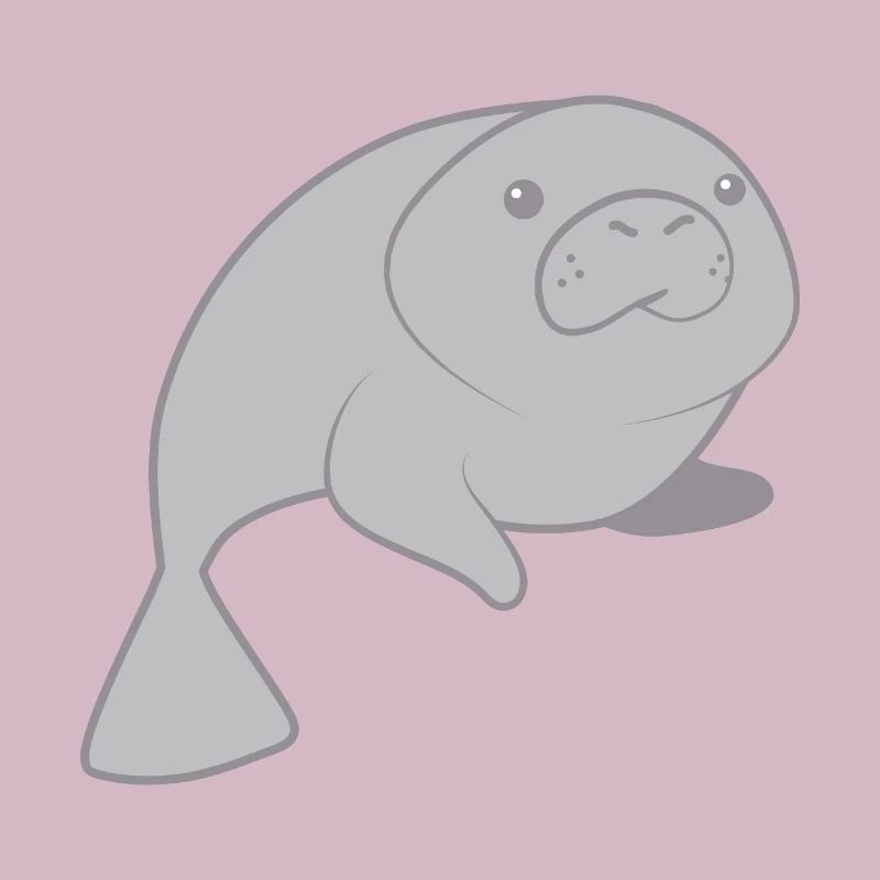 Cute round manatee