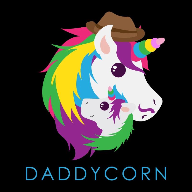 Daddycorn Einhorn-Papa Lustige Geschenkidee