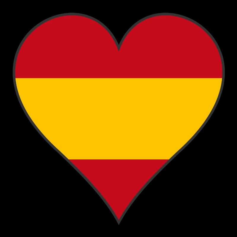 Espagne Drapeau coeur