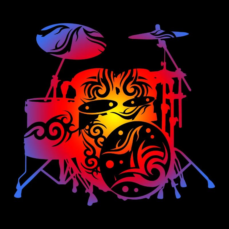 Tribal Tattoo Schlagzeug Drum Kit Drummer Geschenk