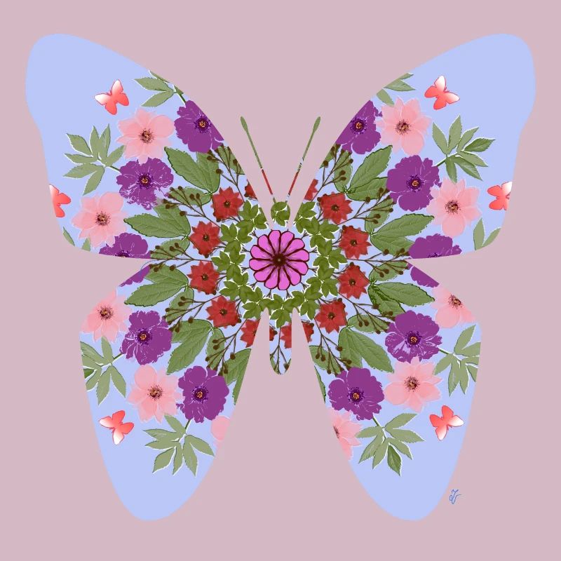 papillon et fleurs