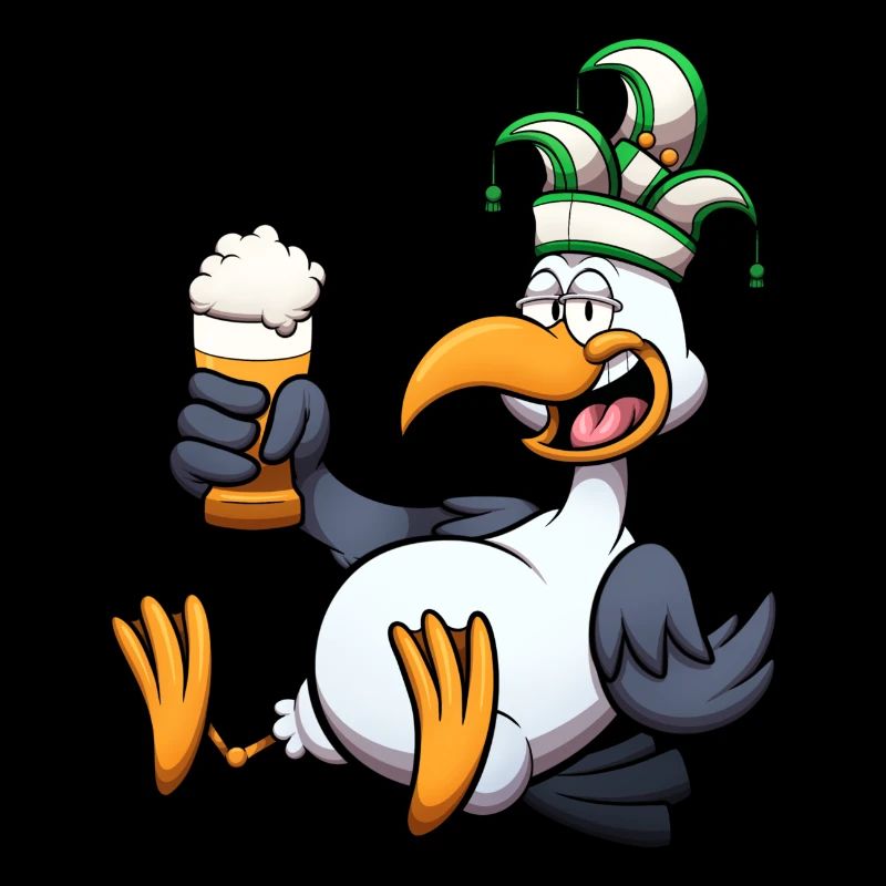 Dutch Carnival Seagull With Beer