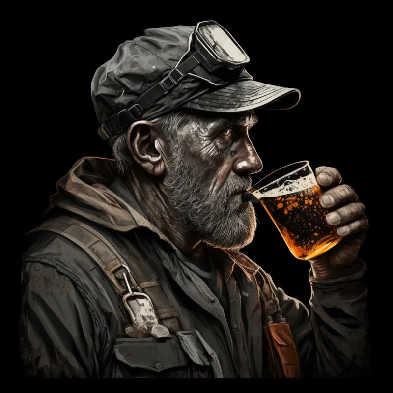 Extraction de bière. Mineur cool