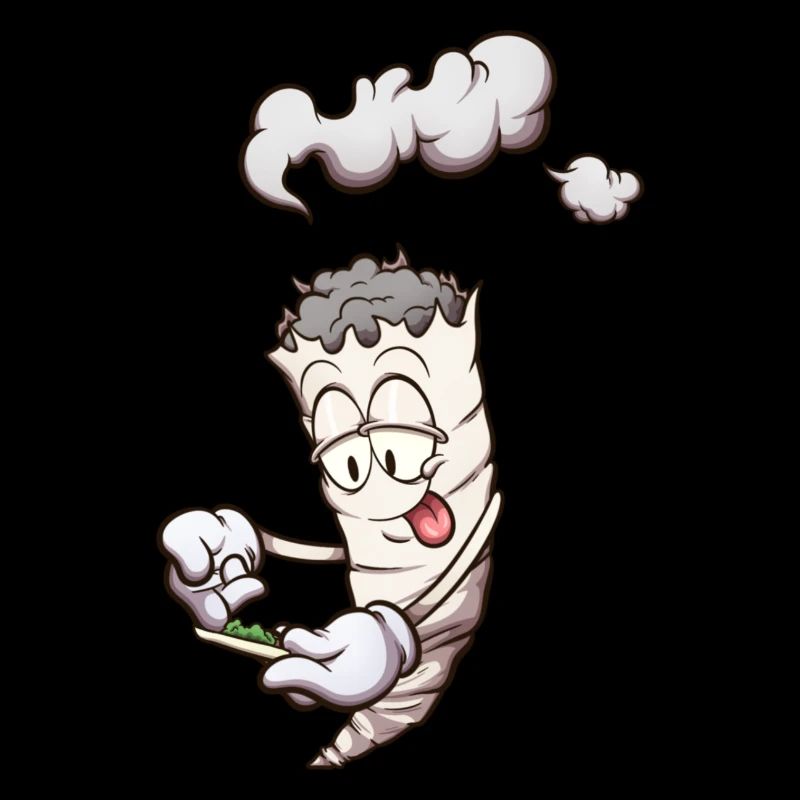 Lustiger Cartoon Joint rollt einen Joint