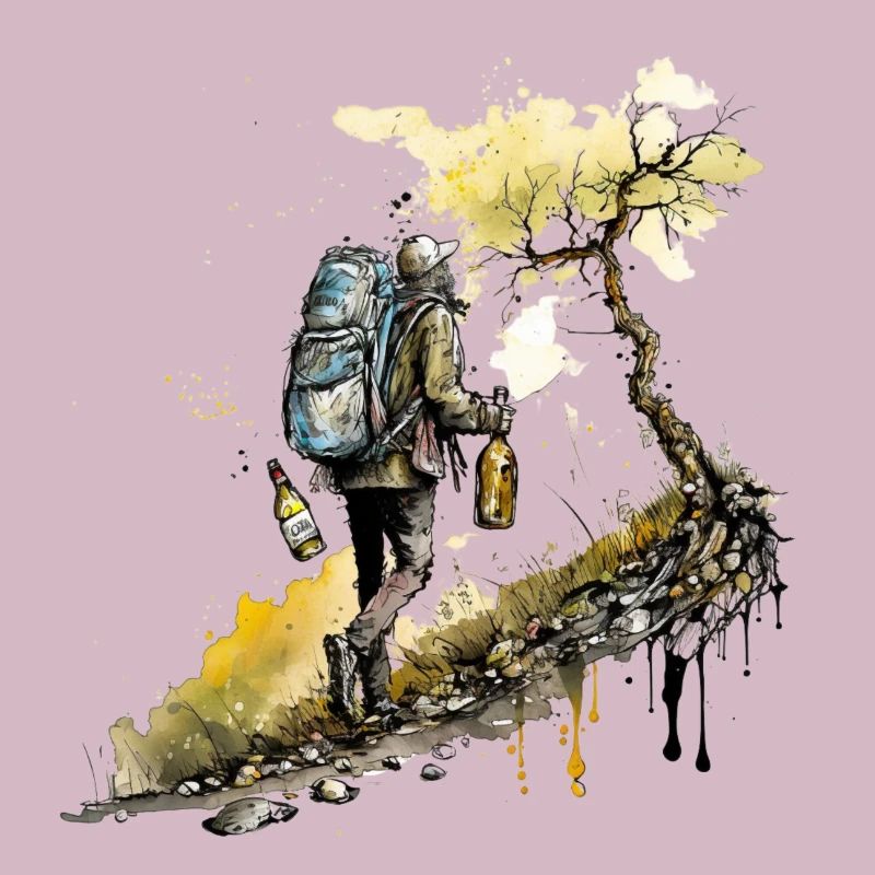 Bierwanderung in den Bergen