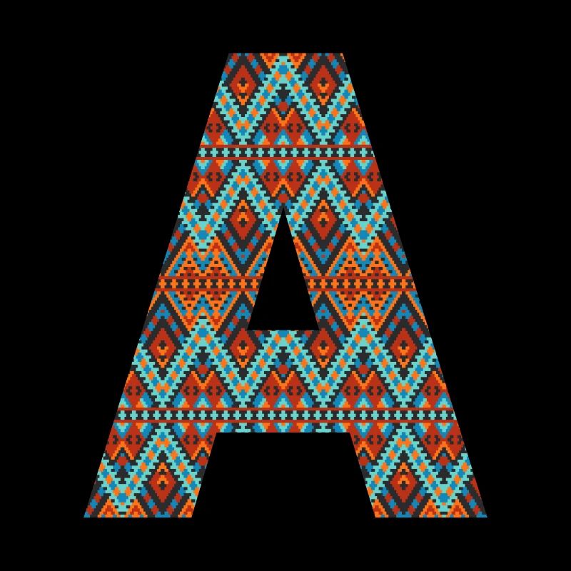 Buchstabe A- Boho-Design