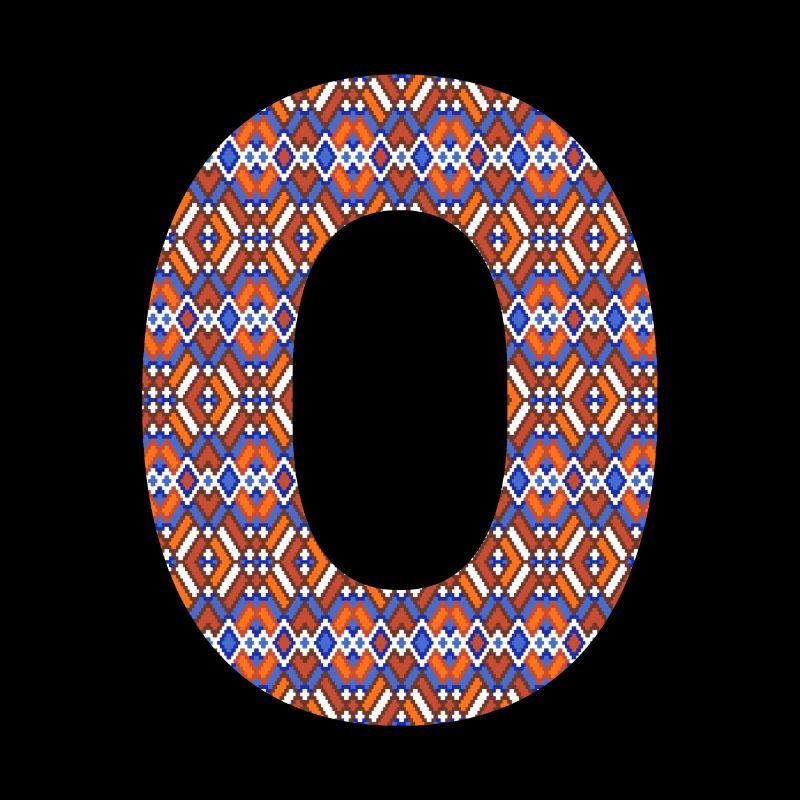 Monogram Letter O- geometric pattern