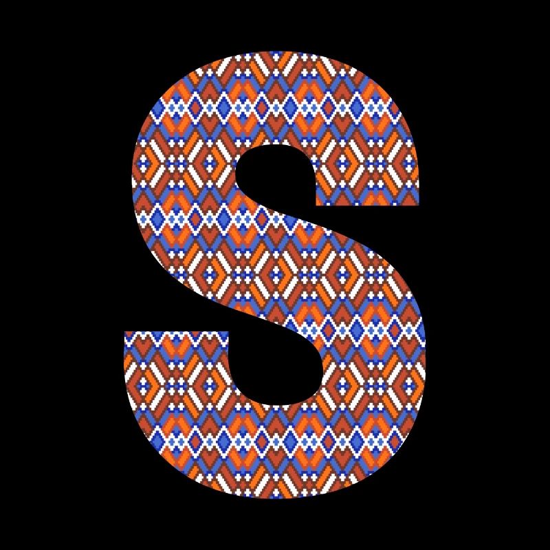 Monogram Letter S- geometric pattern