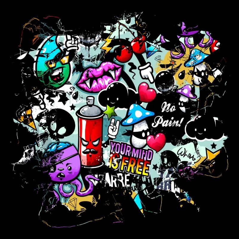 Graffiti style Splash hip hop colors painter color