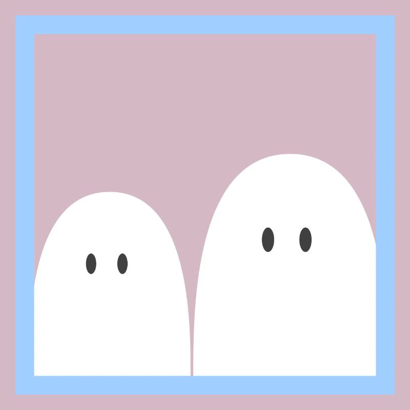 Ghost in a blue frame