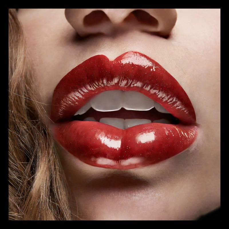 schöne weibliche lippen schwarze lippenstift comic-zeichnung