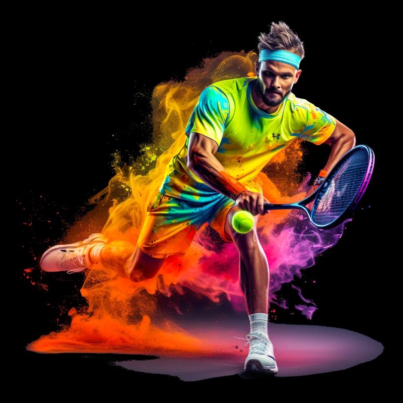 Tennisspiel mit zwei oder vier Spieler