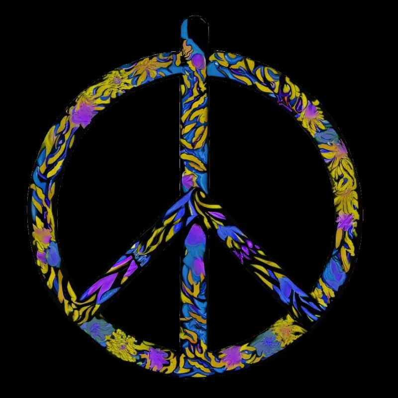 Abstract Harmony: Yellow-Blue Peace Rush