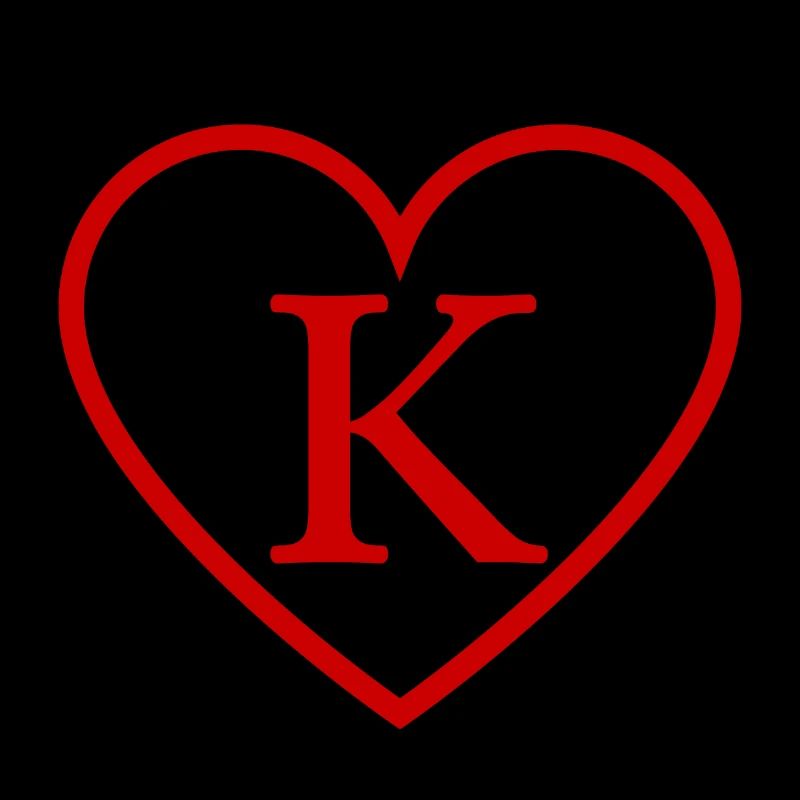 Buchstabe k Rotes Herz