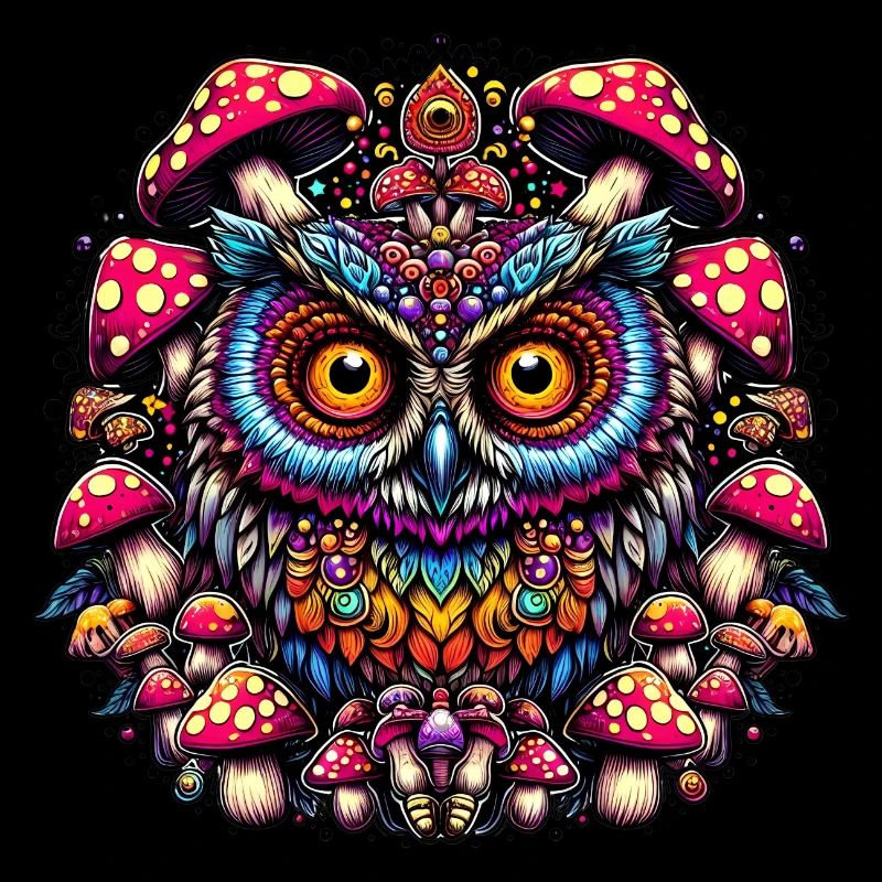 Psychedelic Owl