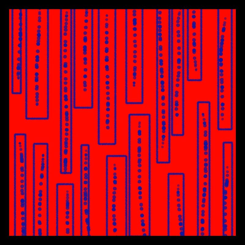 rot-blaues Design