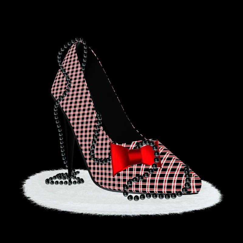 High Heels – Scottish Check Pattern