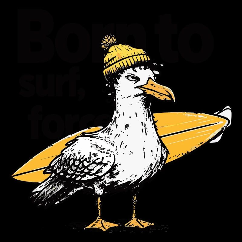 Surfer Seagull avec Attitude