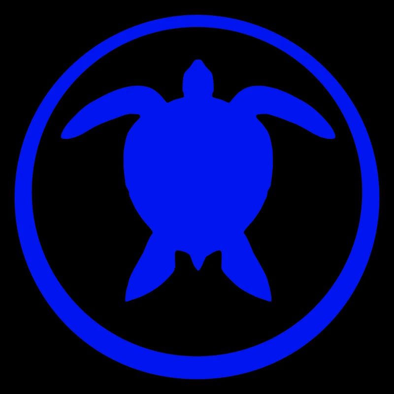 Water turtle circle round silhouette icon
