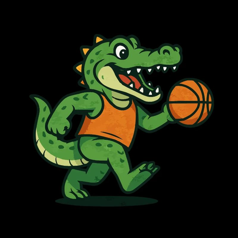 Ballon de basket crocodile