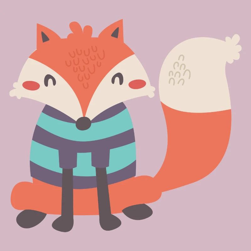 Süßer Fuchs mit Ringelpulli