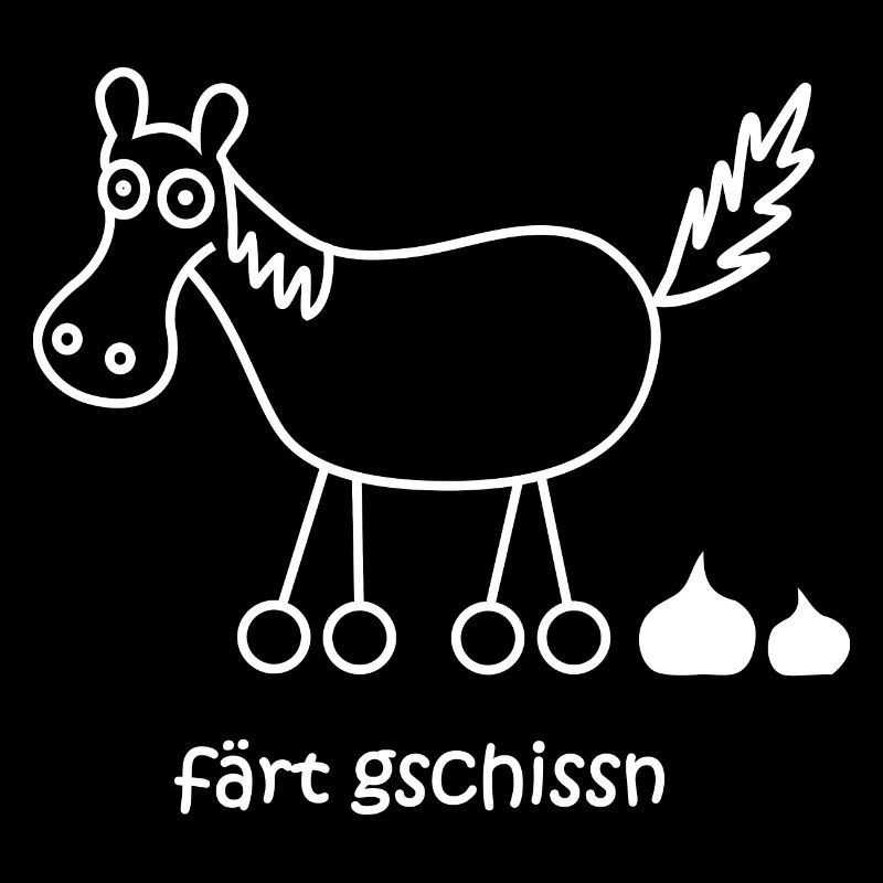 färt, färt gschissn, lustiges Pferdedesign